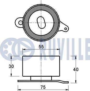 Ruville 540368 - Spriegotājrullītis, Gāzu sadales mehānisma piedziņas siksna ps1.lv