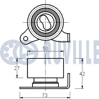 Ruville 540325 - Spriegotājrullītis, Gāzu sadales mehānisma piedziņas siksna ps1.lv