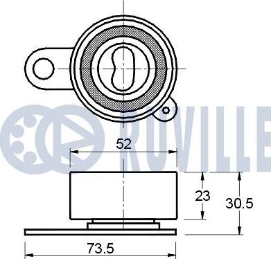 Ruville 540326 - Spriegotājrullītis, Gāzu sadales mehānisma piedziņas siksna ps1.lv