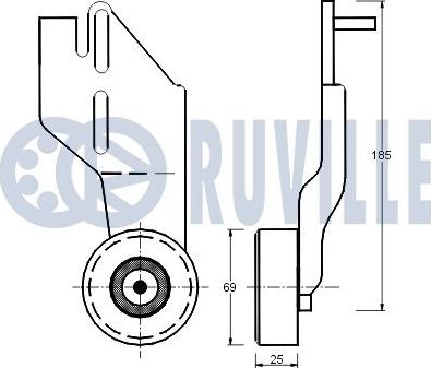 Ruville 540231 - Siksnas spriegotājs, Ķīļsiksna ps1.lv