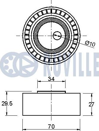 Ruville 540238 - Siksnas spriegotājs, Ķīļsiksna ps1.lv