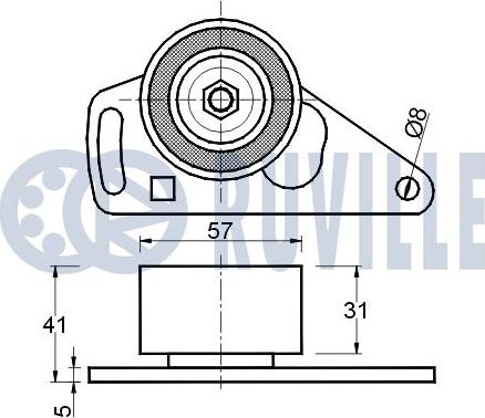 Ruville 540229 - Spriegotājrullītis, Gāzu sadales mehānisma piedziņas siksna ps1.lv