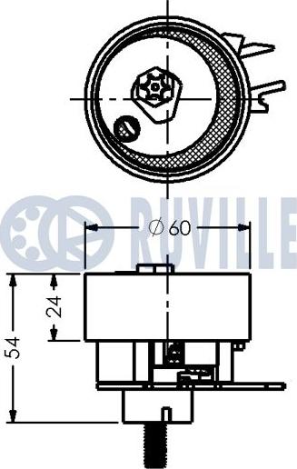 Ruville 540759 - Spriegotājrullītis, Gāzu sadales mehānisma piedziņas siksna ps1.lv