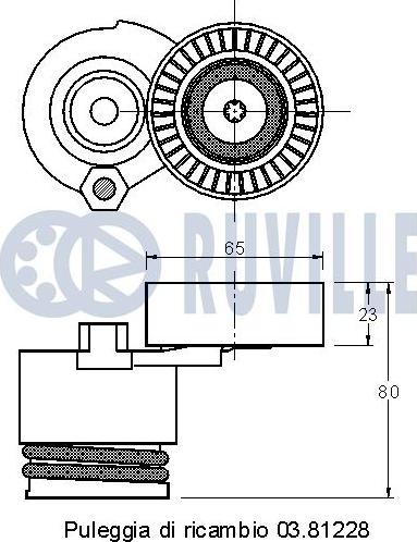 Ruville 541927 - Siksnas spriegotājs, Ķīļsiksna ps1.lv