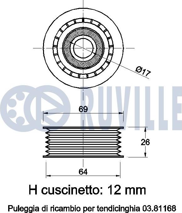 Ruville 541447 - Parazīt / Vadrullītis, Ķīļrievu siksna ps1.lv