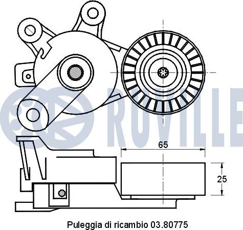 Ruville 541461 - Siksnas spriegotājs, Ķīļsiksna ps1.lv