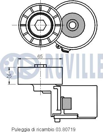 Ruville 541412 - Siksnas spriegotājs, Ķīļsiksna ps1.lv