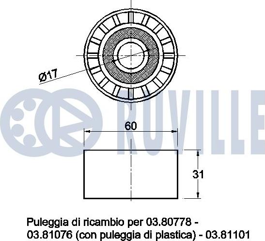 Ruville 541470 - Parazīt / Vadrullītis, Ķīļrievu siksna ps1.lv