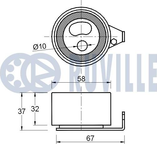 Ruville 541551 - Spriegotājrullītis, Gāzu sadales mehānisma piedziņas siksna ps1.lv