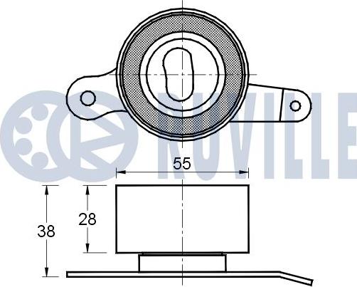 Ruville 541568 - Spriegotājrullītis, Gāzu sadales mehānisma piedziņas siksna ps1.lv