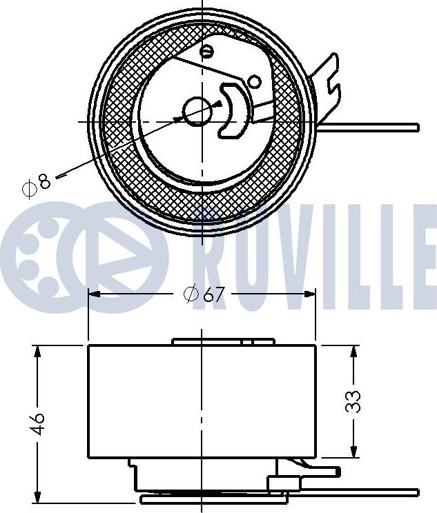 Ruville 541583 - Spriegotājrullītis, Gāzu sadales mehānisma piedziņas siksna ps1.lv