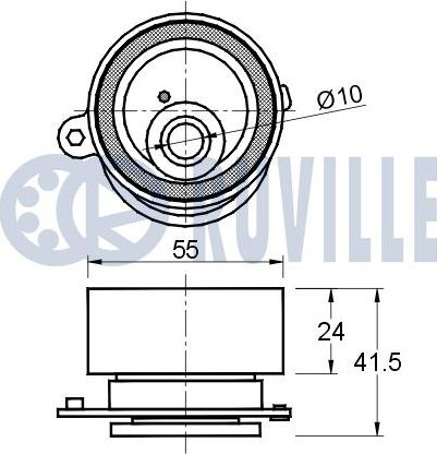 Ruville 541652 - Spriegotājrullītis, Gāzu sadales mehānisma piedziņas siksna ps1.lv