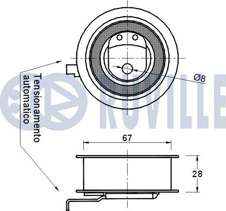 Ruville 541610 - Spriegotājrullītis, Gāzu sadales mehānisma piedziņas siksna ps1.lv