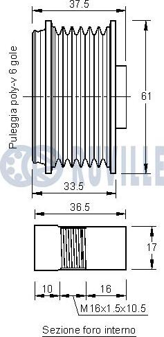 Ruville 541680 - Piedziņas skriemelis, Ģenerators ps1.lv