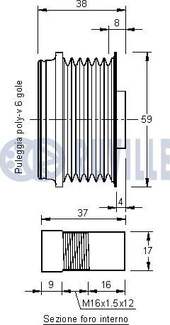 Ruville 541626 - Piedziņas skriemelis, Ģenerators ps1.lv