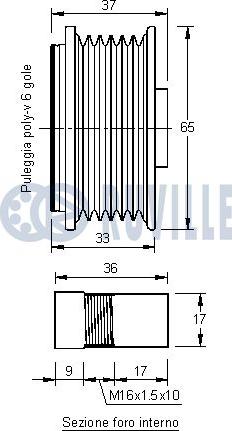 Ruville 541679 - Piedziņas skriemelis, Ģenerators ps1.lv