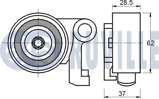 Ruville 541018 - Spriegotājrullītis, Gāzu sadales mehānisma piedziņas siksna ps1.lv