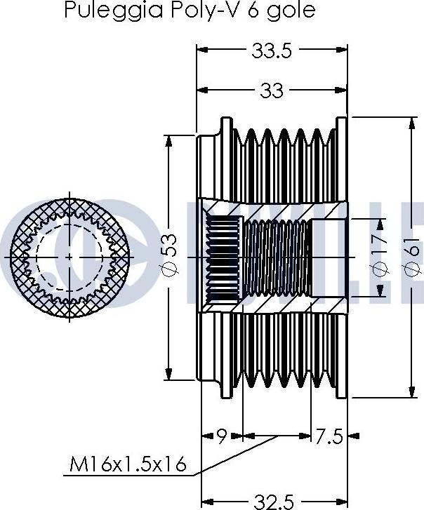 Ruville 541026 - Piedziņas skriemelis, Ģenerators ps1.lv