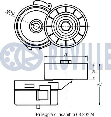 Ruville 541022 - Siksnas spriegotājs, Ķīļsiksna ps1.lv