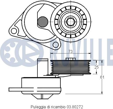 Ruville 541152 - Siksnas spriegotājs, Ķīļsiksna ps1.lv