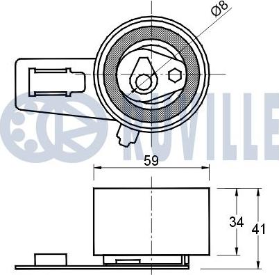 Ruville 541168 - Spriegotājrullītis, Gāzu sadales mehānisma piedziņas siksna ps1.lv