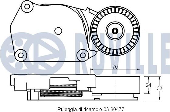 Ruville 541162 - Siksnas spriegotājs, Ķīļsiksna ps1.lv