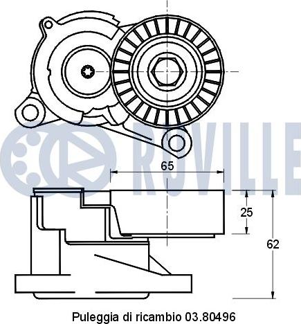 Ruville 541181 - Siksnas spriegotājs, Ķīļsiksna ps1.lv