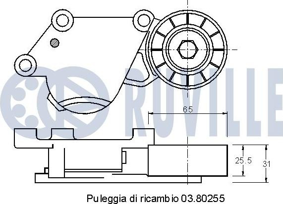 Ruville 541183 - Siksnas spriegotājs, Ķīļsiksna ps1.lv