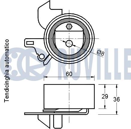 Ruville 541179 - Spriegotājrullītis, Gāzu sadales mehānisma piedziņas siksna ps1.lv