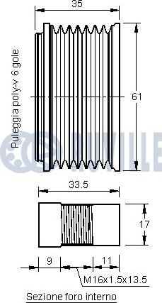 Ruville 541886 - Piedziņas skriemelis, Ģenerators ps1.lv