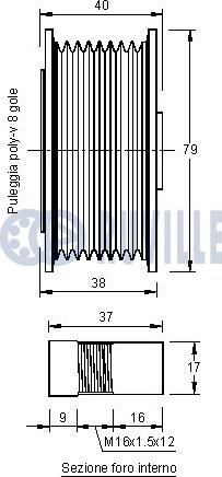 Ruville 541334 - Piedziņas skriemelis, Ģenerators ps1.lv