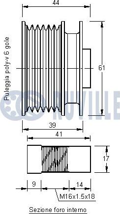 Ruville 541335 - Piedziņas skriemelis, Ģenerators ps1.lv