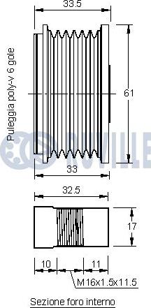 Ruville 541330 - Piedziņas skriemelis, Ģenerators ps1.lv