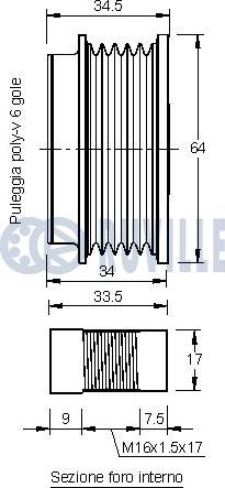 Ruville 541329 - Piedziņas skriemelis, Ģenerators ps1.lv