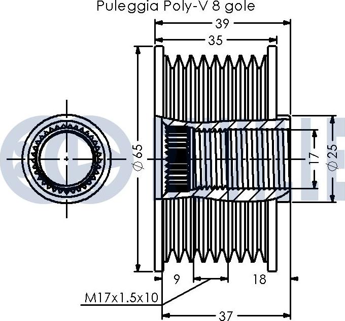 Ruville 541206 - Piedziņas skriemelis, Ģenerators ps1.lv