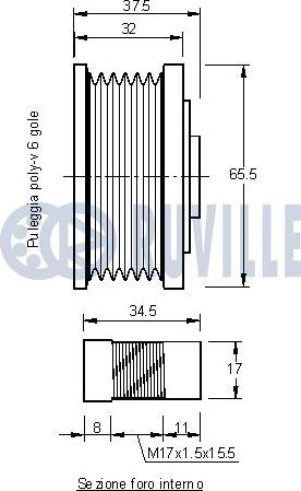 Ruville 541208 - Piedziņas skriemelis, Ģenerators ps1.lv