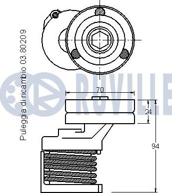 Ruville 541706 - Siksnas spriegotājs, Ķīļsiksna ps1.lv