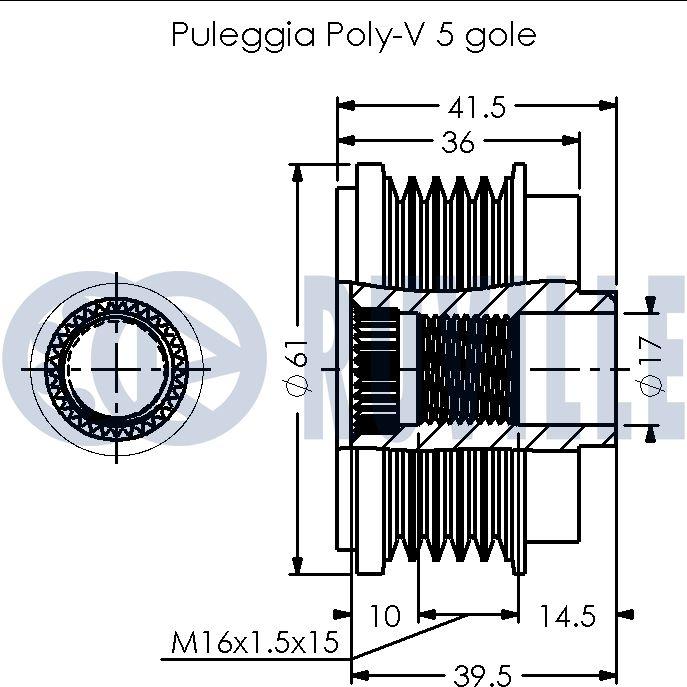 Ruville 542526 - Piedziņas skriemelis, Ģenerators ps1.lv