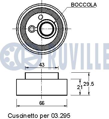 Ruville 542042 - Spriegotājrullītis, Gāzu sadales mehānisma piedziņas siksna ps1.lv