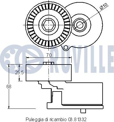 Ruville 542031 - Siksnas spriegotājs, Ķīļsiksna ps1.lv