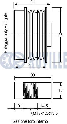 Ruville 542160 - Piedziņas skriemelis, Ģenerators ps1.lv