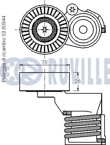 Ruville 542189 - Siksnas spriegotājs, Ķīļsiksna ps1.lv