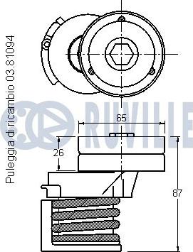 Ruville 542170 - Siksnas spriegotājs, Ķīļsiksna ps1.lv