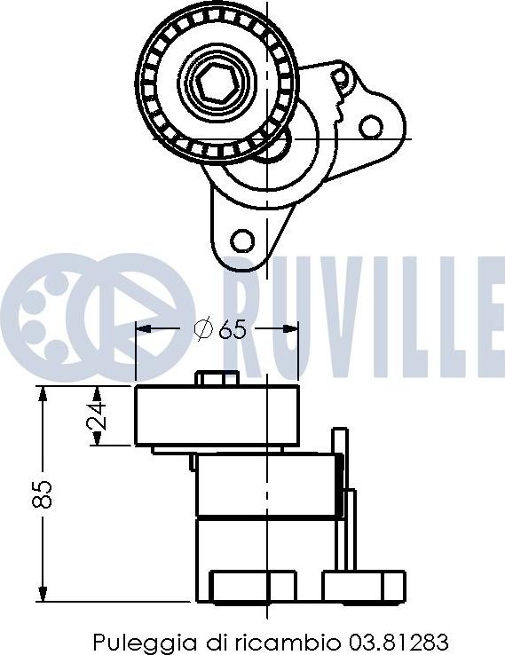 Ruville 542362 - Siksnas spriegotājs, Ķīļsiksna ps1.lv