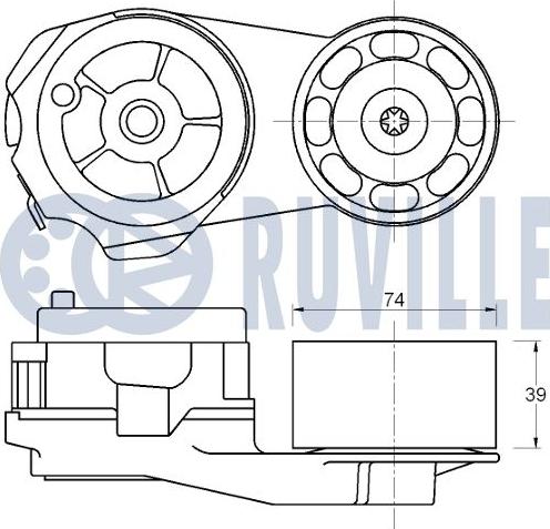 Ruville 542704 - Siksnas spriegotājs, Ķīļsiksna ps1.lv