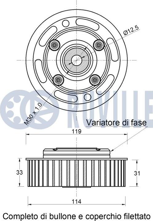 Ruville 542779 - Parazīt / Vadrullītis, Zobsiksna ps1.lv