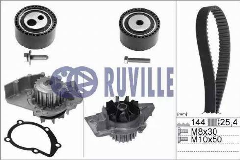 Ruville 55971721 - Ūdenssūknis + Zobsiksnas komplekts ps1.lv