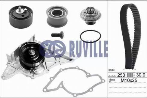 Ruville 55490701 - Ūdenssūknis + Zobsiksnas komplekts ps1.lv