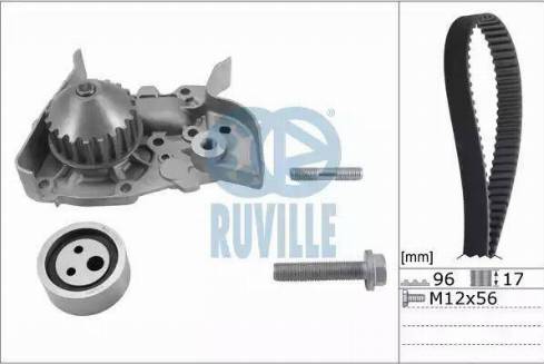 Ruville 55622701 - Ūdenssūknis + Zobsiksnas komplekts ps1.lv