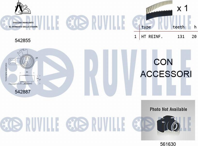 Ruville 5504971 - Ūdenssūknis + Zobsiksnas komplekts ps1.lv